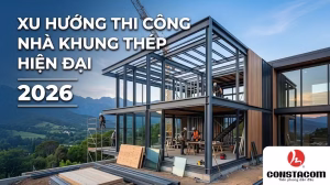 Xu Hướng Thi Công Nhà Khung Thép Hiện Đại 2026