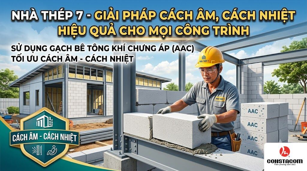 Nhà Thép 7 – Xu hướng xây dựng hiện đại kết hợp giải pháp cách âm, cách nhiệt