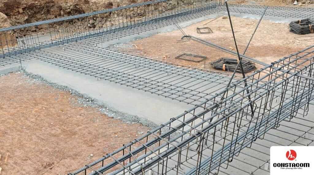 Hệ móng được thi công theo đúng thiết kế kết cấu