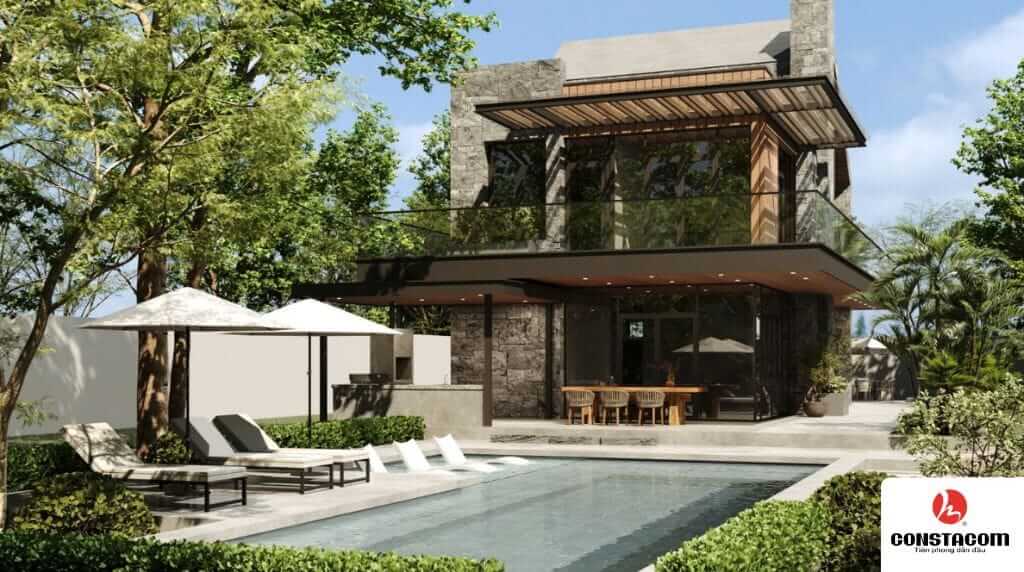 Nhà khung thép Villa Hòa Bình – Không gian nghỉ dưỡng cao cấp